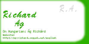 richard ag business card