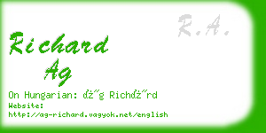 richard ag business card